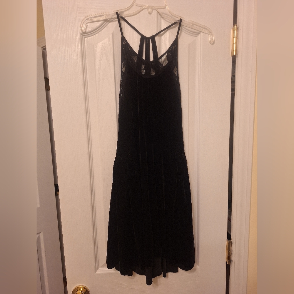 Free People Black Lace Midi Dress